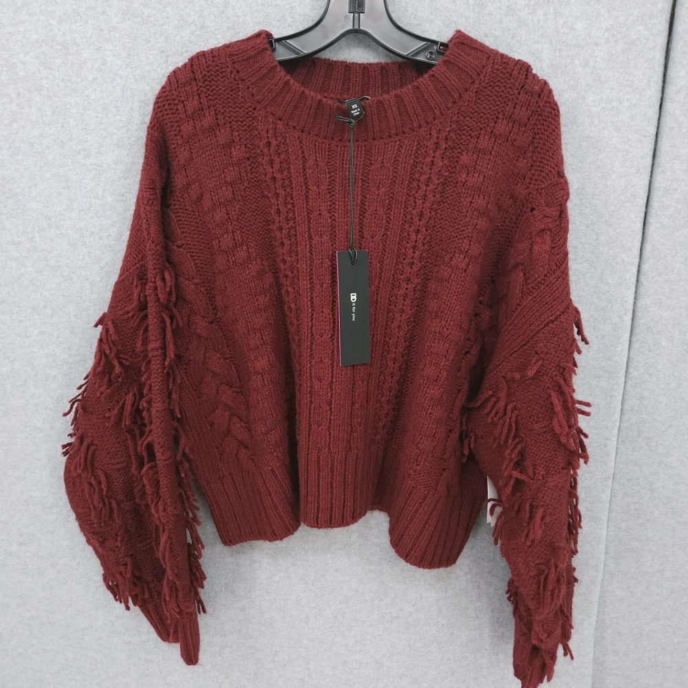 Dee Ocleppo Cassia Cable Knit Pullover Sweater Wine‎ Red Womens Size XS NWT